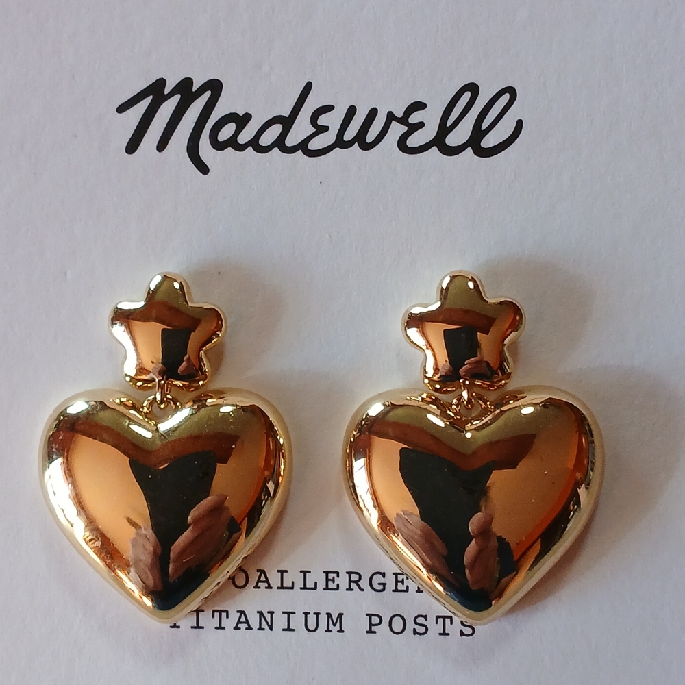 AMAZING💥❤️Madewell ❤️ Puffy Heart Statement Earrings